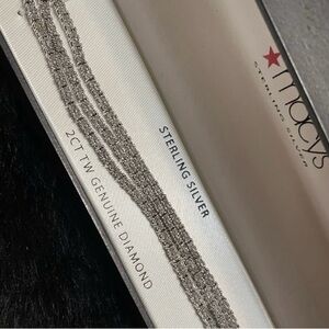 Macy's Dazzling sterling silver bracelet, 2 carat